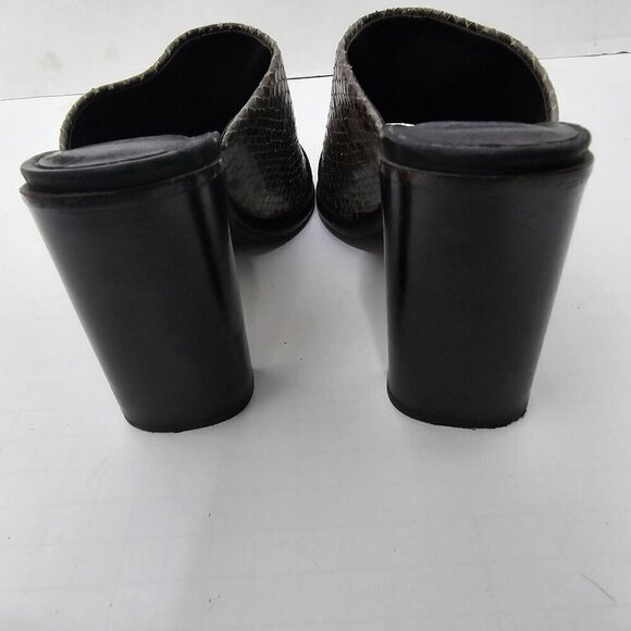 Rag & Bone Tristan Snake Print Python Mule Sandal High Heels - Picture 11 of 12